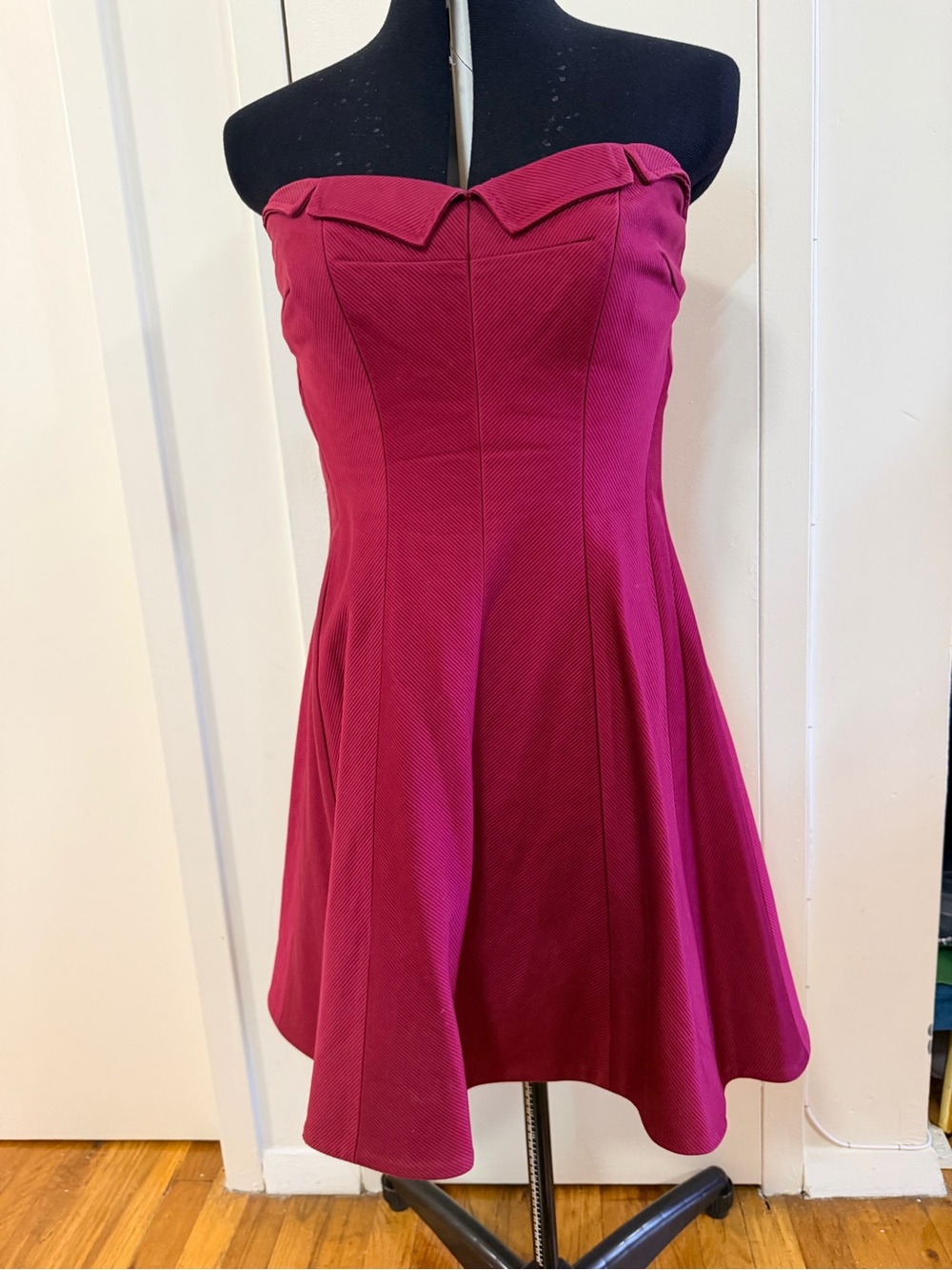 Z Spoke by Zac Posen Strapless Fit-and-Flare Dress in Berry